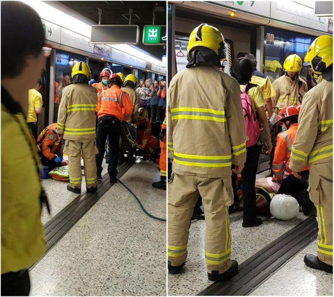 消防到场救出女伤者。网民Leo Yip图片