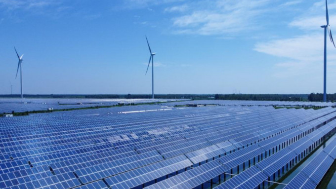中國大力推動綠色能源。新華社