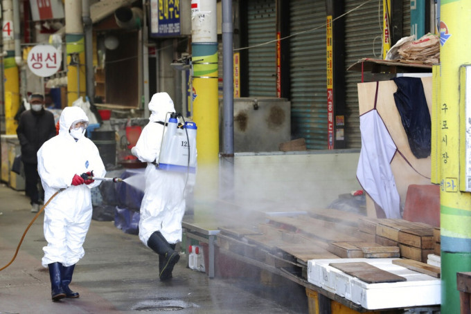 南韩疫情快速恶化。AP图片