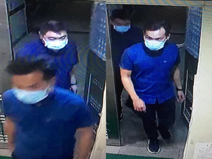 两名自称为警员的男子要求进入楼宇。陈荣泰FB 图片