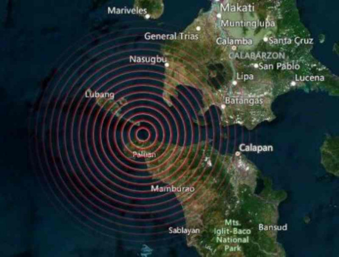 菲律賓北部6.3級地震 。網圖