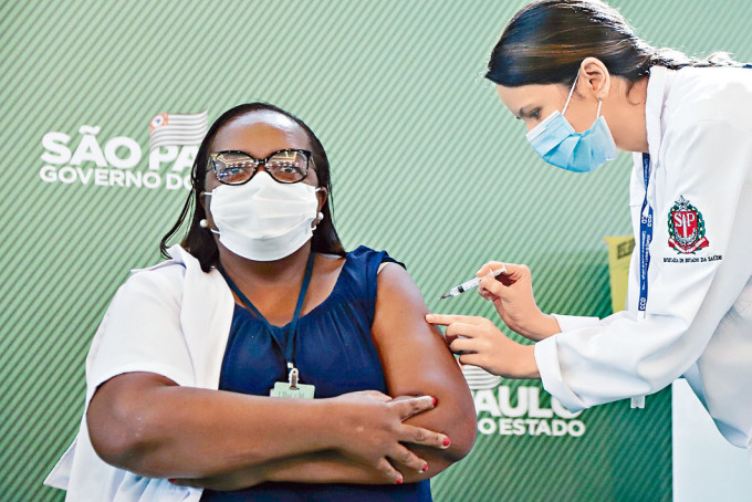■巴西上月展開接種科興疫苗計畫。