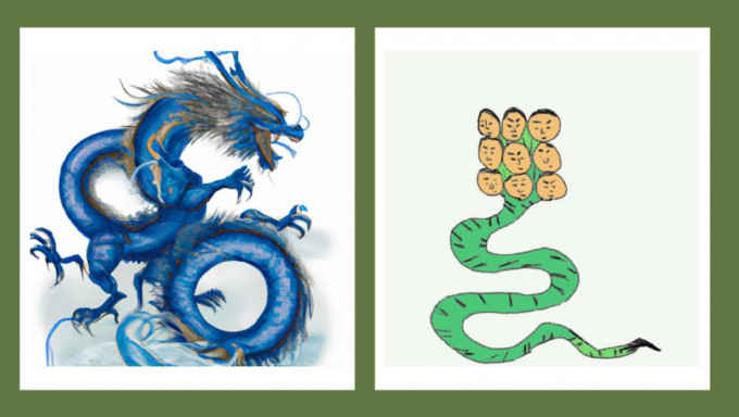 在香港大學一項課堂項目中，學生使用Dall-E 3圖像生成器創建中國神話瑞獸青龍的圖像。然而，在嘗試生成九頭蛇相柳期間卻總是得到單頭蛇的圖像，最後由學生自行繪畫數碼畫作完成圖像。