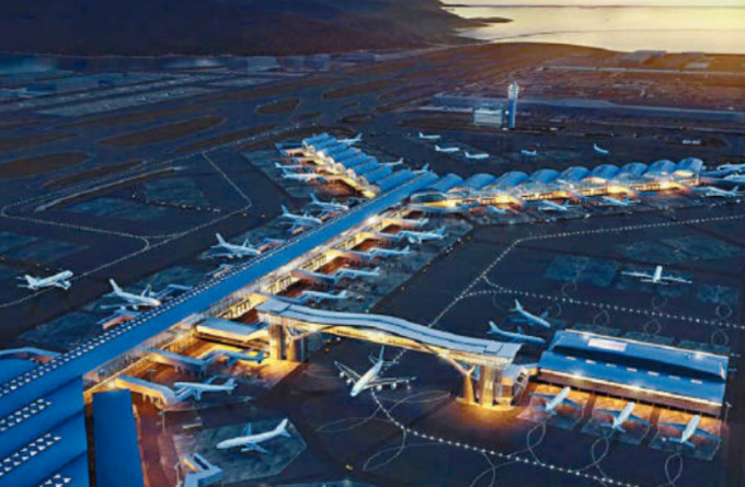 香港國際機場處理飛往約200個目的地的航班，24小時營運。
