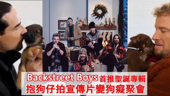 Backstreet Boys入行30年首度推出聖誕專輯   抱狗仔拍宣傳片變狗癡聚會