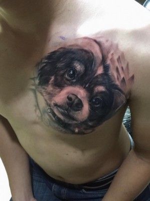 泰男半年後分手紋身「改造」成狗頭。網上圖片