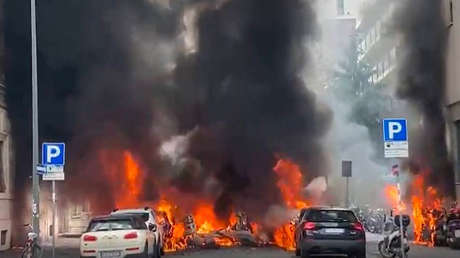 快訊 ｜米蘭市中心發生爆炸 多輛車陷入火海