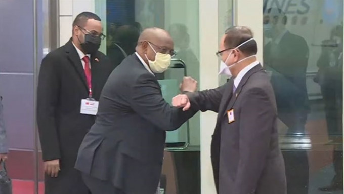 索馬利蘭外交部長瑞格薩抵達台灣。網上圖片