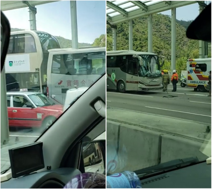 屯門公路3車相撞。突發事故報料區圖片