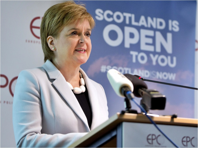 蘇格蘭首席部長施雅晴望再推「獨立公投」。AP資料圖片