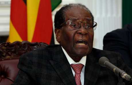津巴布韋總統穆加貝。AP