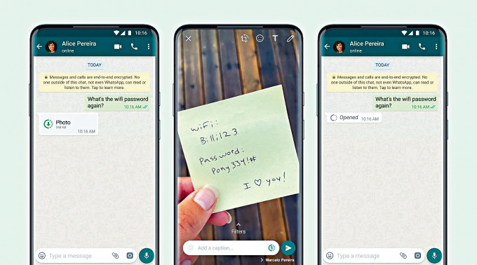 WhatsApp推出ViewOnce「阅后即焚」新功能。
