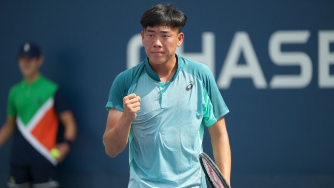 黃澤林打入美網青年組4強，爭取決賽席位。 香港網球總會圖片/arckphoto