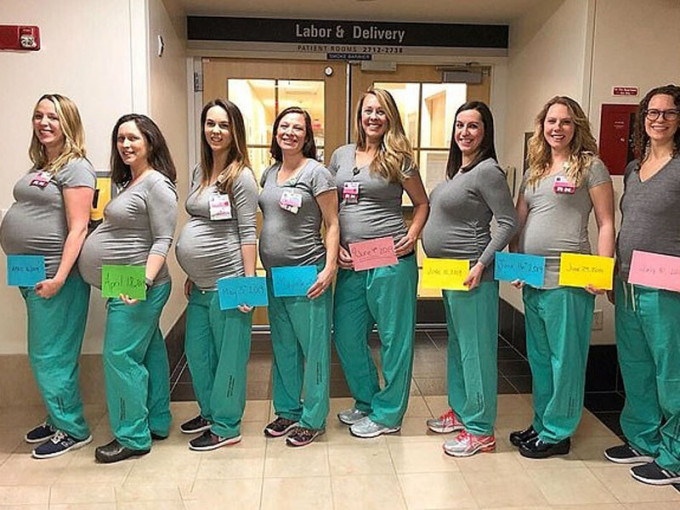 美國緬因州當地最大的一間醫院竟爆發懷孕潮，9名護士在相近的時間一起懷孕，預產期非常相近。（網圖）