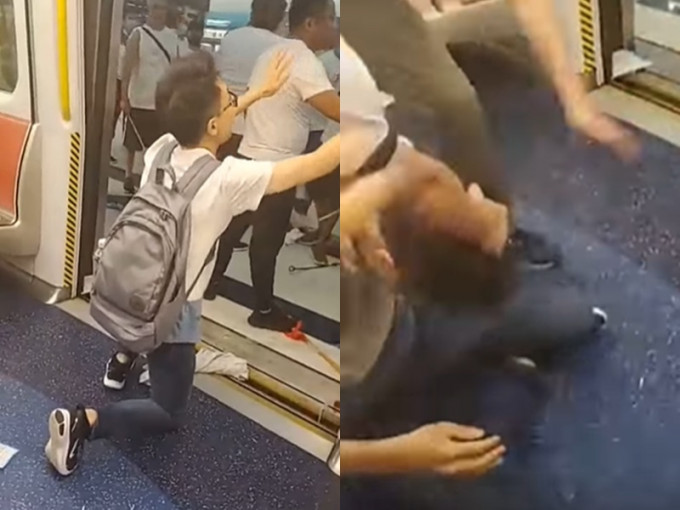 元朗7月21日发生暴力袭击市民事件，港铁站有市民（图）被白衣人围殴，有声音不满警察迟迟未到场制止事件。资料图片