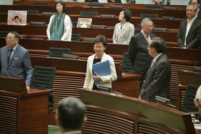 林郑月娥对上一次出席答问会是10月17日。资料图片