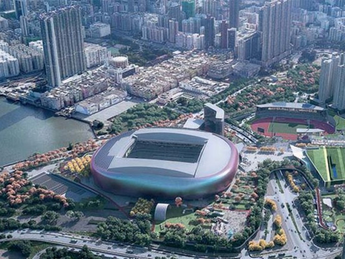 特首林郑月娥在施政报告中，预料启德体育园将会在2023年落成。资料图片