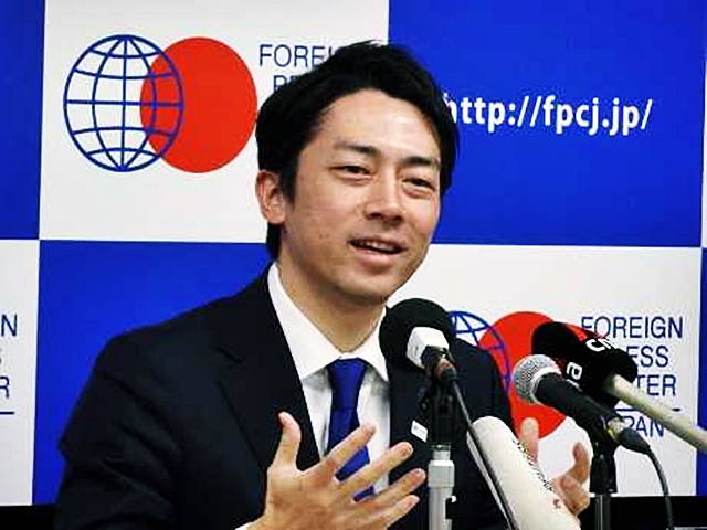 前首相小泉純一郎的兒子小泉進次郎，被視為未來首相熱門人選。資料圖片