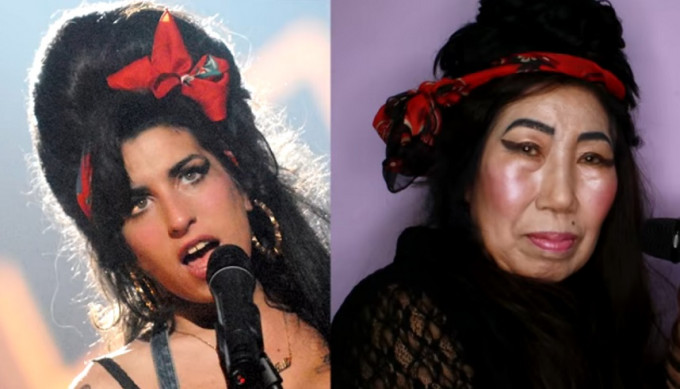 朴婆婆在YouTube分享已故女歌手Amy Winehouse的化妝教學。