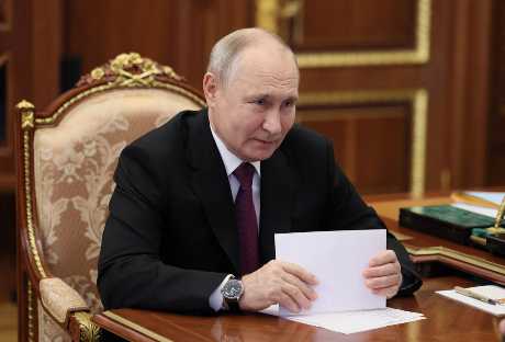 俄总统普京周四摄于莫斯科。 REUTERS