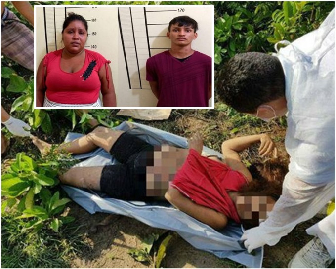 22岁女子苏菲亚及18岁男子艾历士策划杀人盗婴被捕。fb