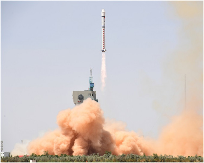 高分六號衛星昨日於酒泉衛星發射中心成功發射。新華社
