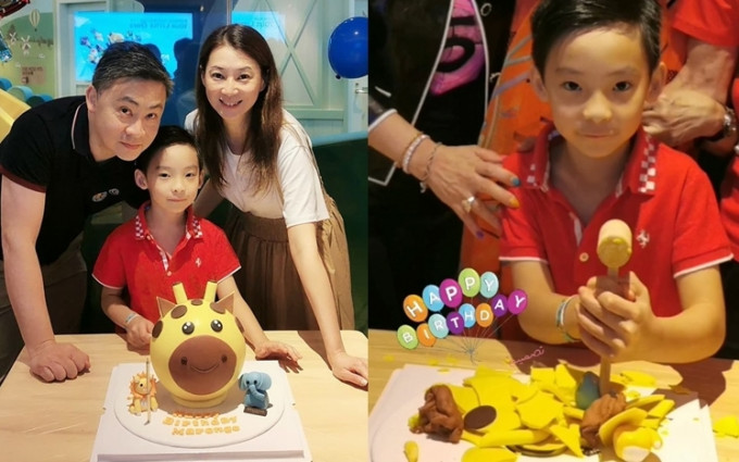 陈伶俐与现任老公刘颂铭的儿子已经7岁。