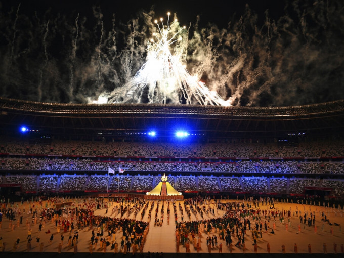 東京奧運開幕式瞬間最高收視率達61%。路透社資料圖片