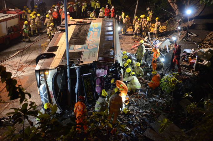 大埔公路今年2月发生19死的巴士翻侧车祸。