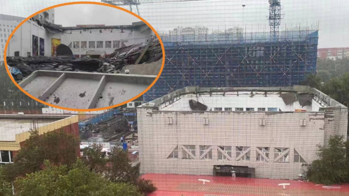 黑龍江齊齊哈爾龍沙區第34中學一個體育館樓頂發生倒塌。