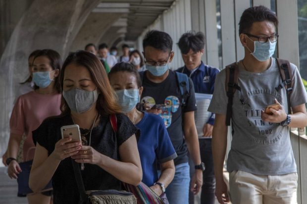 泰國曼谷民眾。AP資料圖片