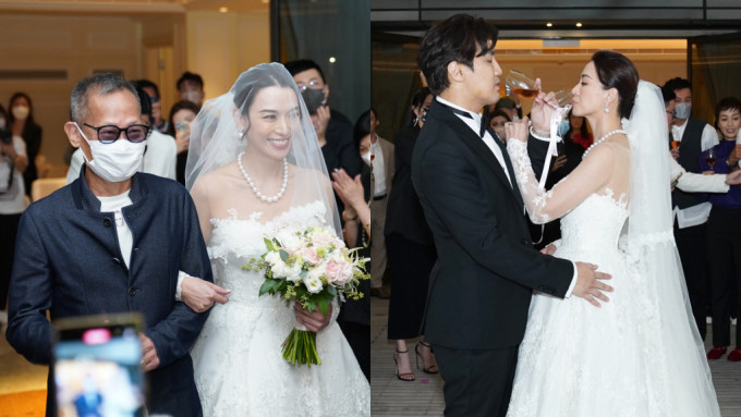 陳煒結婚閃粉低胸晚裝靚到絕 鄭則士驚喜現身鮑姐感動眼濕濕