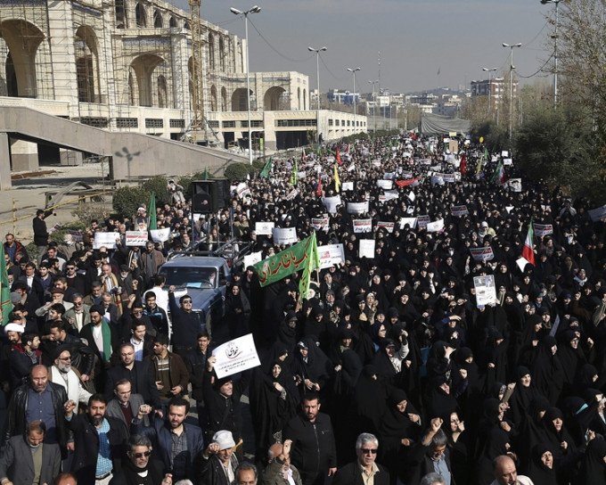 伊朗近日發生全國反政府示威。美聯社資料圖片