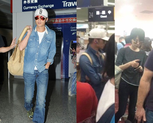 霆锋独自返港，行装跟当日被网民拍到与王菲在日本机场时一样。