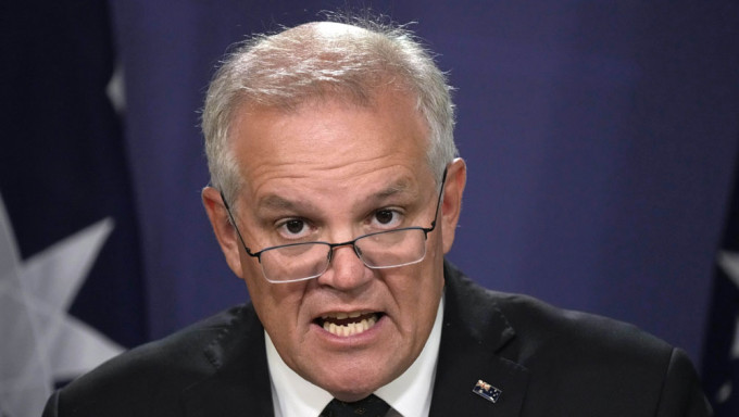 澳洲总理莫理森说澳洲将向俄罗斯实施第一轮制裁。AP图