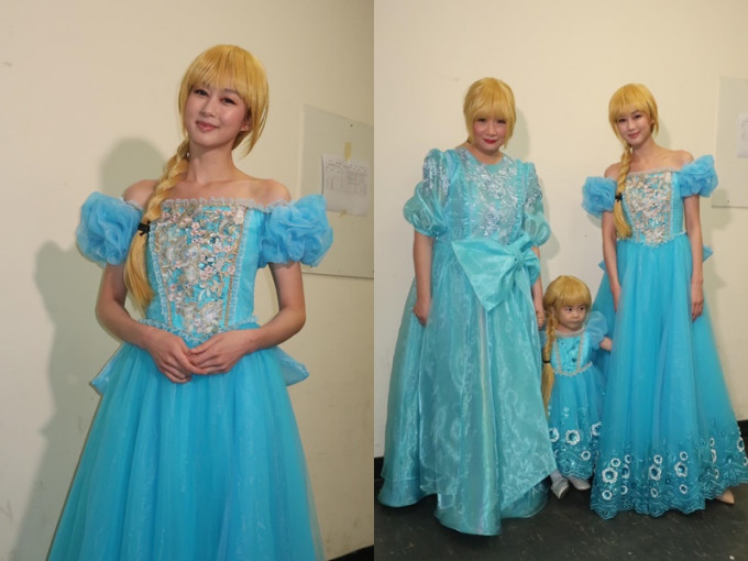 香香為劇中囡囡慶生扮Elsa同「奶奶」商天娥撞衫。
