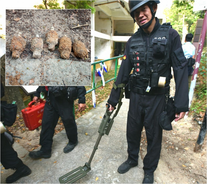 警方已將5枚手榴彈引爆。