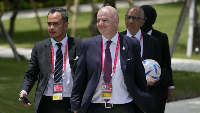 因凡蒂諾可望再連任一屆國際足協主席。 AP
