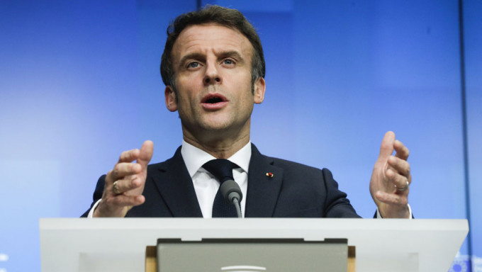 马克龙宣布寻求连任法国总统。AP图
