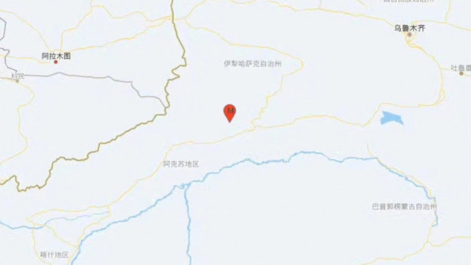 新疆阿克蘇地區發生5.4級地震。