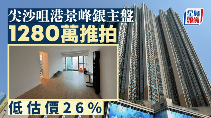 港景峰銀主盤1280萬推拍 低估價26%