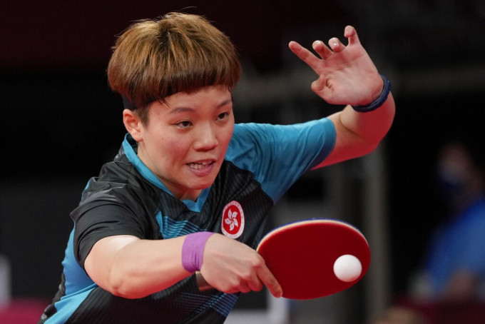 港隊乒乓女將杜凱琹躋身8強。AP