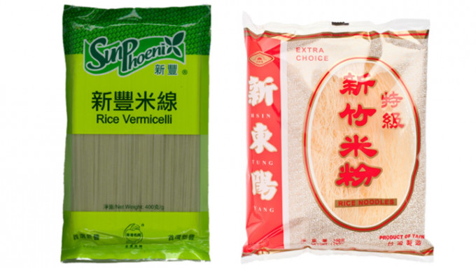 兩款預先包裝米製品未有標明含麩質。網圖