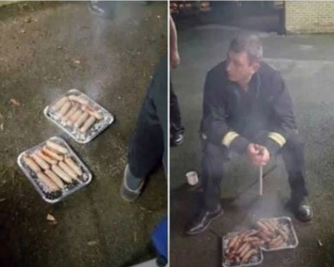 英国有消防员吃掉在火场中救出的猪，遭善待动物组织狠批。(网上图片)