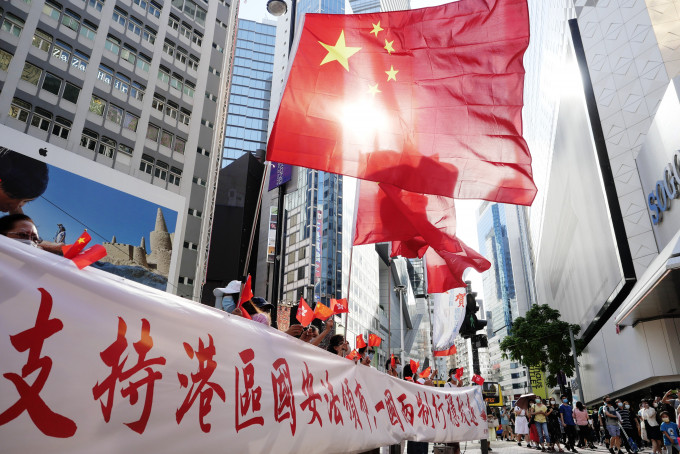 汪文斌表示，《國安法》實施一年來，國家安全得到維護，香港社會重回正軌，法治正義得到伸張。新華社資料圖片