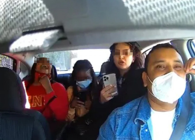 三藩市三名女子乘Uber拒戴口罩并袭击司机，其中一人已被拘捕。网图