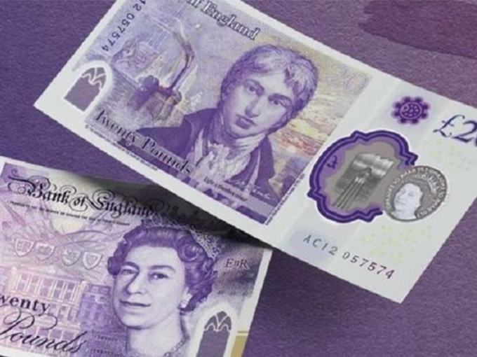 特纳肖像的面额20英镑新钞票。网图