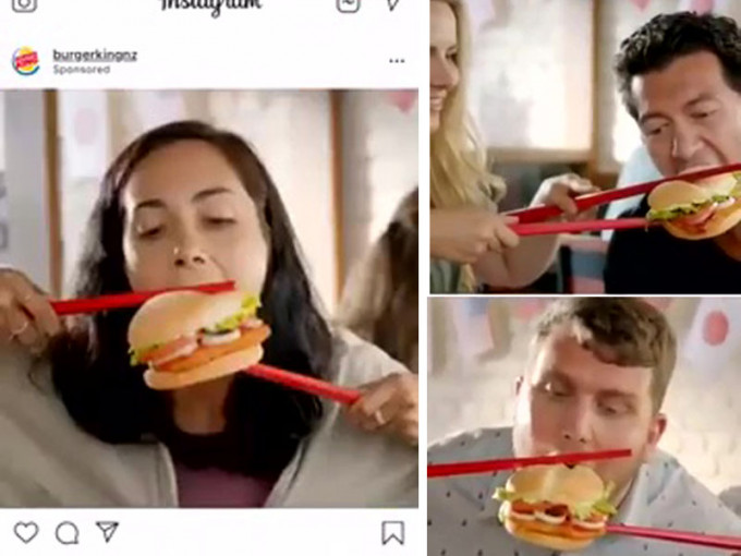 美国快餐品牌Burger King为一款新推出的越南风味汉堡打广告，引发国外亚裔网民的普遍不满。（网图）