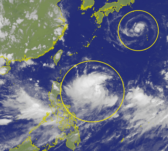 西北太平洋再有兩個風暴形成，分別是強烈熱帶風暴「范斯高」及熱帶風暴「利奇馬」