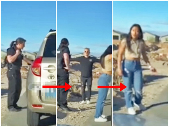 美国一名警员拦截一辆车作例行检查时，偶遇妻子与陌生男子幽会，不过他最后却竟放走情夫，并自行驾车离去。影片截图